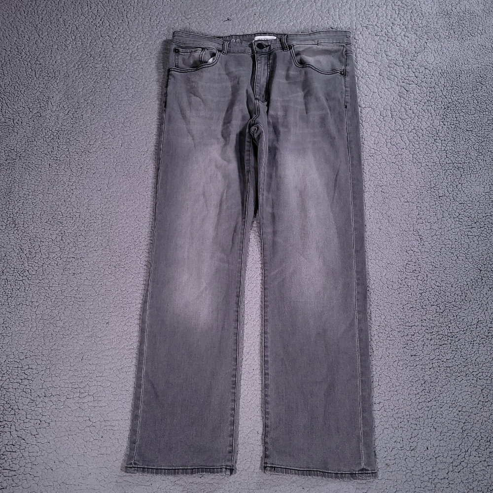 DL 1961 Jeans Mens 38x31 Gray Avery Modern Straight Zip Fly Pockets Belt Loops